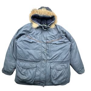 Vintage Cabelas Premier Northern Goose Down Parka Jacket Mens XXL Fur Trim Hood